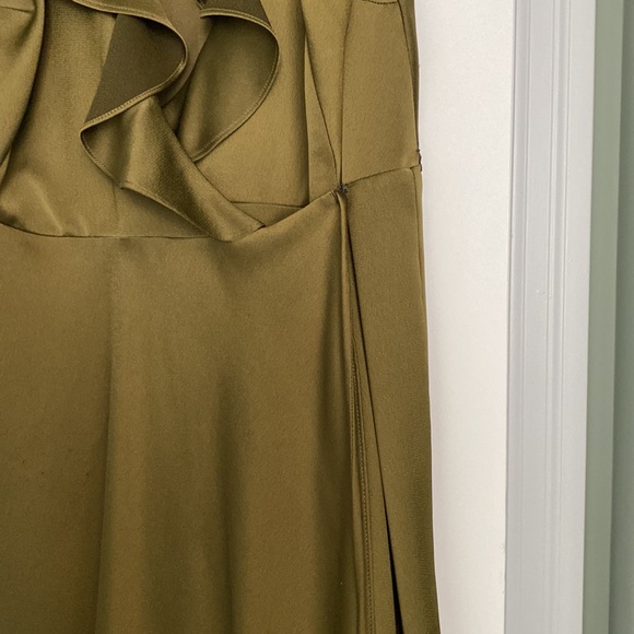 BDHLN Tansy Satin Charmeuse Maxi Dress in Olive - Picture 7 of 15